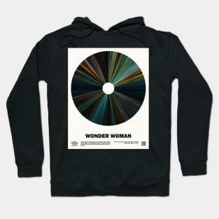 minimal_Wonder_woman Warp Barcode Movie Hoodie